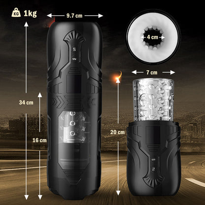 Asia 7 Rotation Télescopique Vibration Masturbation Masculine Tasse De Masturbation