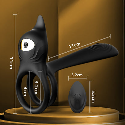 Vibrateur à anneau pénien 3 en 1, stimulateur de point G et clitoris à 10 vibrations, vibrateur pour couple en érection