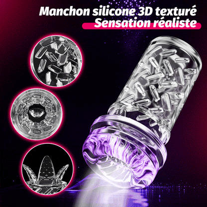 Vortex - 7 Suceur SPA double température Agrandisseur d'os 7 Massage rotatif à 360° Masturbateur