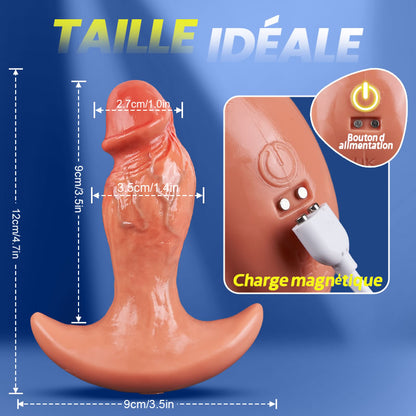 Levi – Plug anal / godemiché anal vibrant et rotatif à 360° avec APP & télécommande pour hommes et femmes