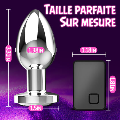 Vibromasseur anal avec boîtier en métal et 10 modes de vibration pour hommes et femmes