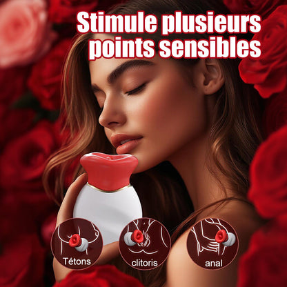 Seraphina - Vibromasseur Clitoridien Bouche et Langue 4 en 1 Lécher, Mordre, Aspirer et Vibrer