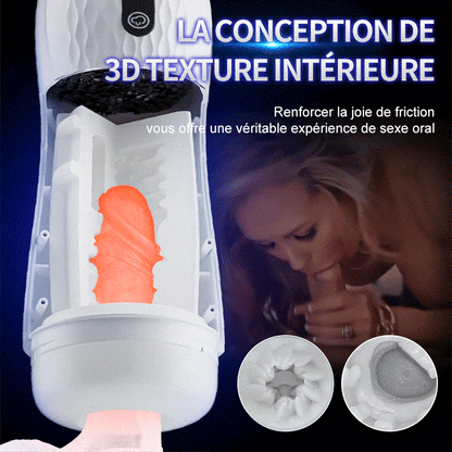 Fantasy - Masturbateur chauffant à 5 fréquences d'aspiration et 10 fréquences de vibration