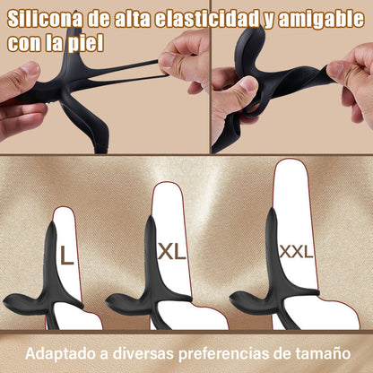 Maxwell 9 Vibrations Anneau Vibrant Couple pour Stimulation du Périnée, du Point C et du Point G