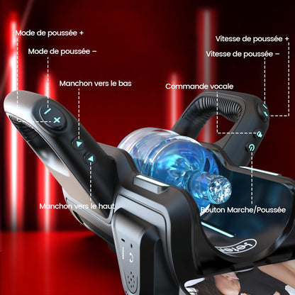 LETEN 10 Masturbateur à moteur à grande vitesse avec support pour téléphone