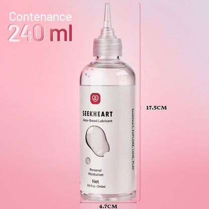 Seekheart - Gel Lubrifiant à Base d'Eau 240 ml – Plaisir Soigneusement Doux pour une Intimité Infinie