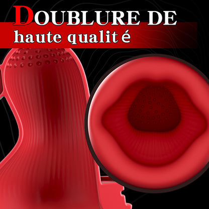 Cyclone Thruster Vibrateurs péniens avec vibration rotative et fonction d'aspirationd'aspiration