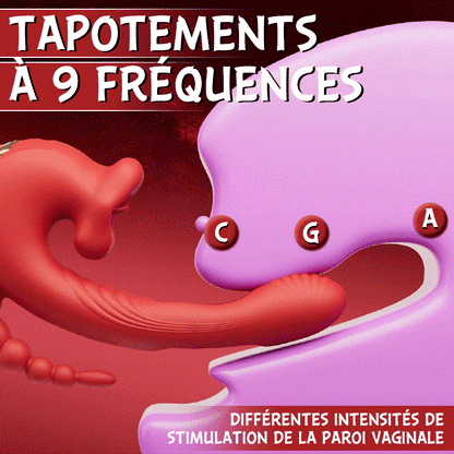 Petit Ange - 9 fréquences mordent, vibrent, frappent, stimulent le clitoris, le vagin et l'anus simultanément