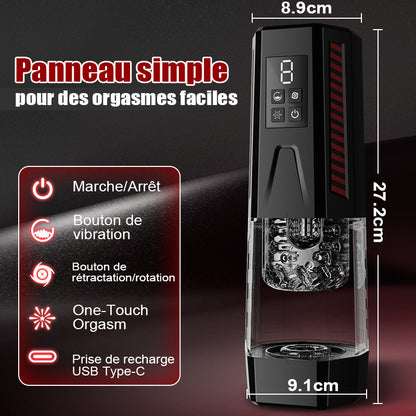 Mars - Oral Dominator 7Vibrantion 7Rotation 7Va-et-Viens Masturbateur 4 en 1 à double mote