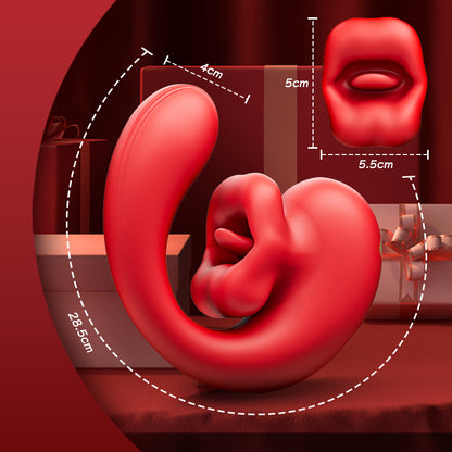 Little Rose - Vibromasseur féminin à 10 fréquences, vibration à 10 fréquences, matériau ultra-doux