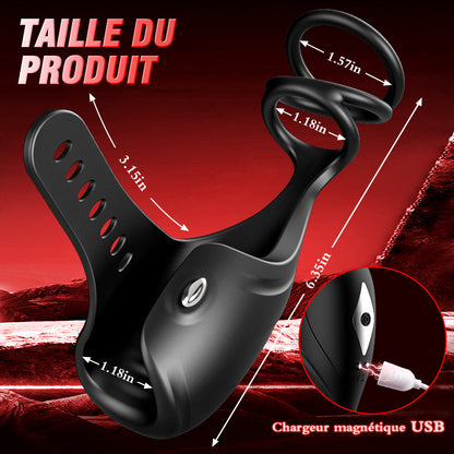 3-en-1 Glans Trainer Masturbateur cup avec anneau pénien