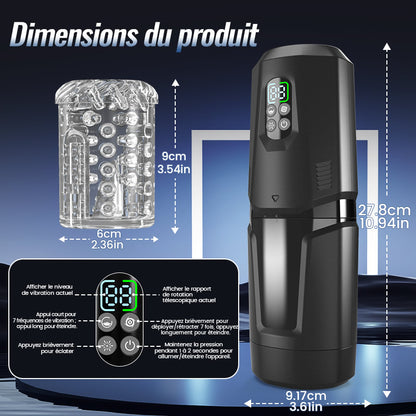 GripMax – Masturbateur mains libres pour hommes avec support à ventouse