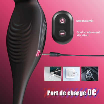 Mike 9 Masseur Prostatique Wearable à Vibrations et Pulsations avec Anneau Pénienn