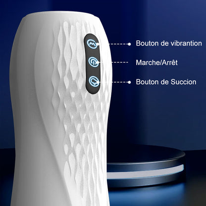 Fantasy - Masturbateur chauffant à 5 fréquences d'aspiration et 10 fréquences de vibration
