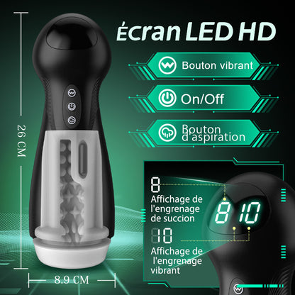 Evolution-8 Succion 10 Vibration One Touch Orgasm Digital Vacuum Masturbator