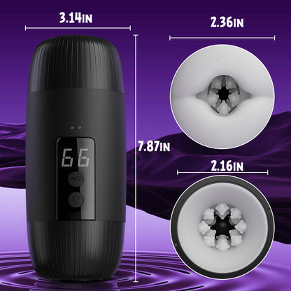 Selena - Masturbateur masculin 8 coups de langue et claques avec 2 moteurs de vibration et massage