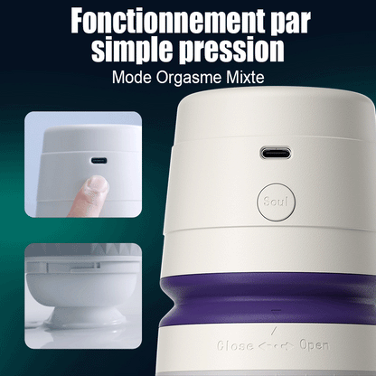 【Lubrifiant gratuit inclus】NOVA-Mécanique 3 Sucer 4 Vibration APP Contrôlé Masturbateur masculin