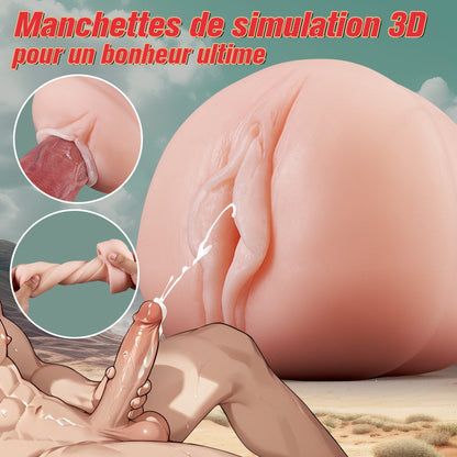Pompe d'agrandissement masculine Acmejoy S-HANDE en forme de chatte, 3 pompes à succion et 9 pompes vibrantes