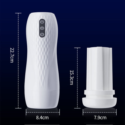 Fantasy - Masturbateur chauffant à 5 fréquences d'aspiration et 10 fréquences de vibration