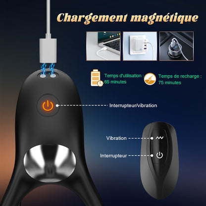 Ace - Anneau Cock vibrant et manchon 2 EN 1