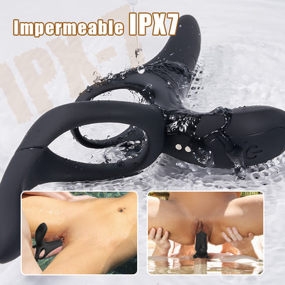 Maxwell 9 Vibrations Anneau Vibrant Couple pour Stimulation du Périnée, du Point C et du Point G