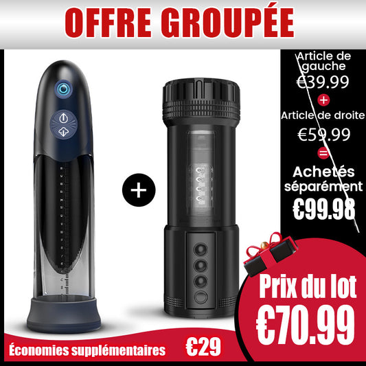 Super Double Surprise ! Masturbateur + Agrandisseur Offre Combinée Limitée, économisez 29,99 €