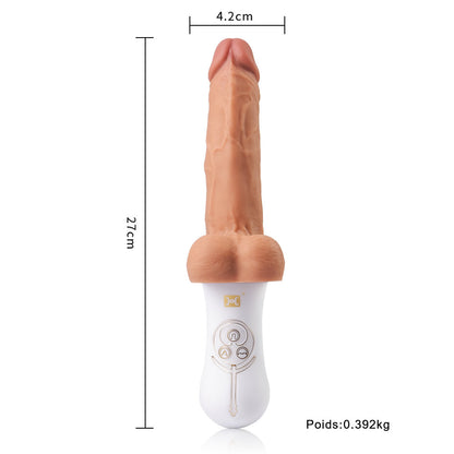 2 En 1 Gode Électrique 6 modes télescopiques 10 Vibrations blanc Aivrobta Aivrobta