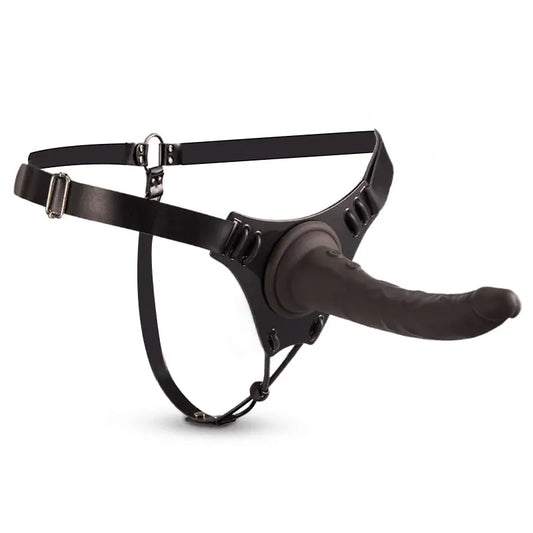 Amant Noir Gode Ceinture Strap-on Ventouse 7 Vibrations 17CM Acmejoy