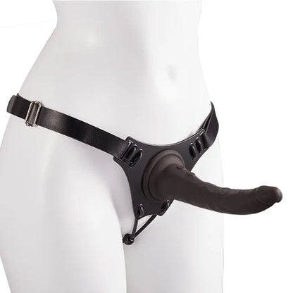 Amant Noir Gode Ceinture Strap-on Ventouse 7 Vibrations 17CM Acmejoy