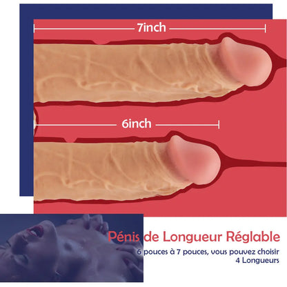 Dildo Gode Vibration pour femme avec mode télescopique 10 fréquences Aivrobta Aivrobta