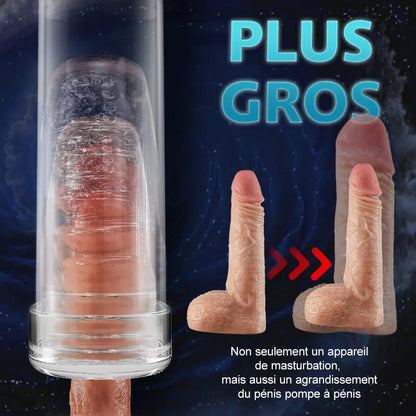 Pompe à pénis 6 modes de succion texture noire mate YINGJUE YINGJUE