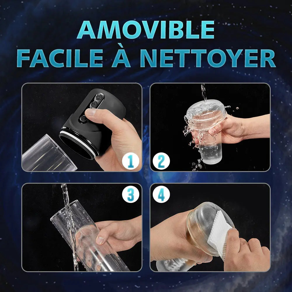 Pompe à pénis 6 modes de succion texture noire mate YINGJUE YINGJUE