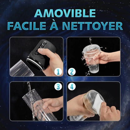 Pompe à pénis 6 modes de succion texture noire mate YINGJUE YINGJUE