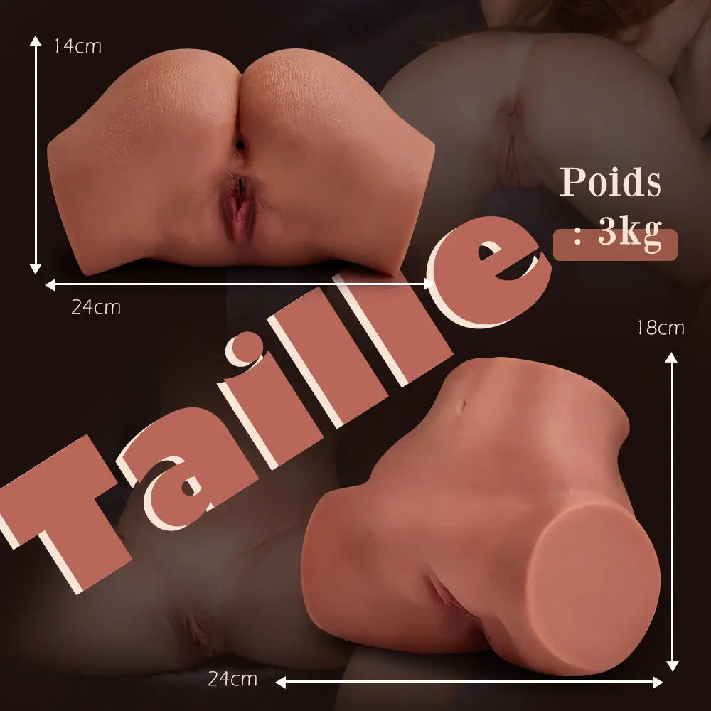 【Rebecca】3KG Poupée sexuelle à la peau Brune Acmejoy